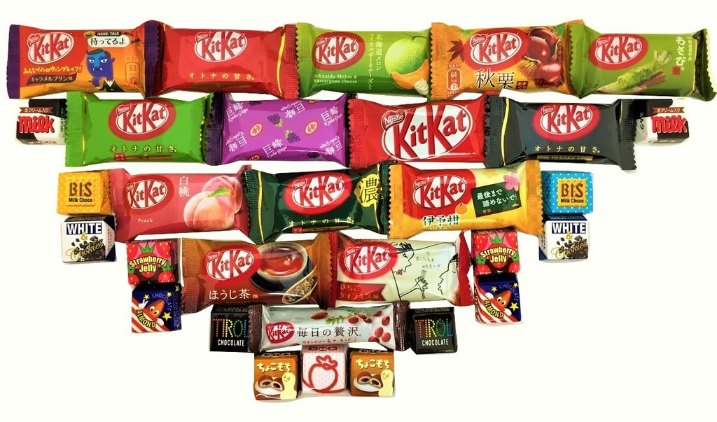 30 chocolates 15 mini kit kat + 15 tirol